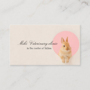 Tarjeta de visita de la clínica veterinaria