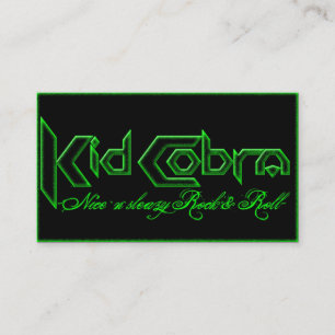 Tarjeta de visita de la cobra del niño