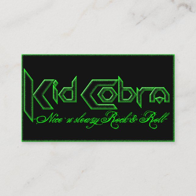 Tarjeta de visita de la cobra del niño (Anverso)