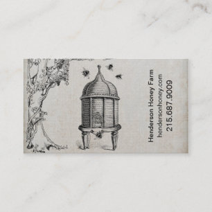 Tarjeta de visita de la colmena de la abeja de la
