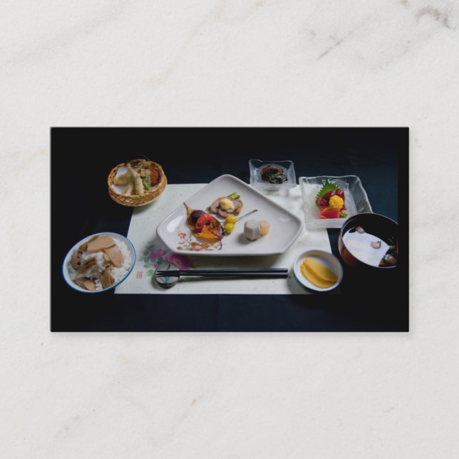 Tarjeta de visita de la comida de Japón (Anverso)