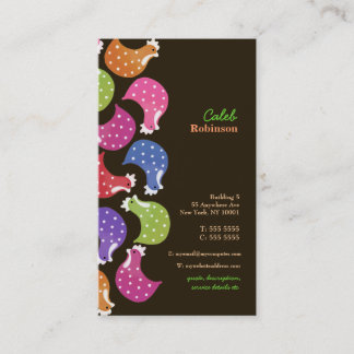 Tarjeta de visita de la comida del modelo de la