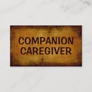 Tarjeta de visita de la compañía Caregiver Antiguo
