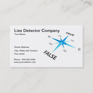 Tarjeta de visita de la compañía del detector de