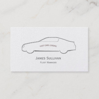 Tarjeta de visita de la concesión de coche y de