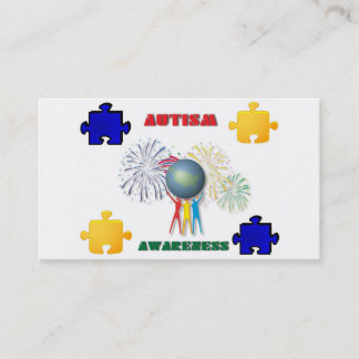 Tarjeta de visita de la conciencia del autismo