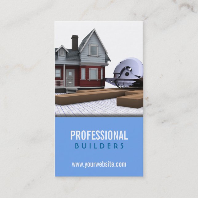 Tarjeta de visita de la construcción/de los (Anverso)