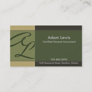 Tarjeta de visita de la contabilidad - monograma