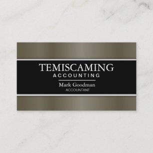 Tarjeta de visita de la contabilidad - negro y