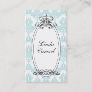 Tarjeta de visita de la corona del damasco (menta)