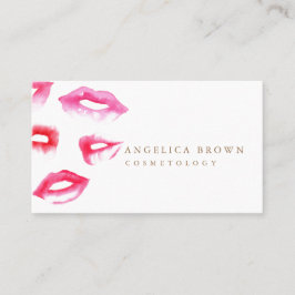 Tarjeta de visita de la cosmetología del lápiz