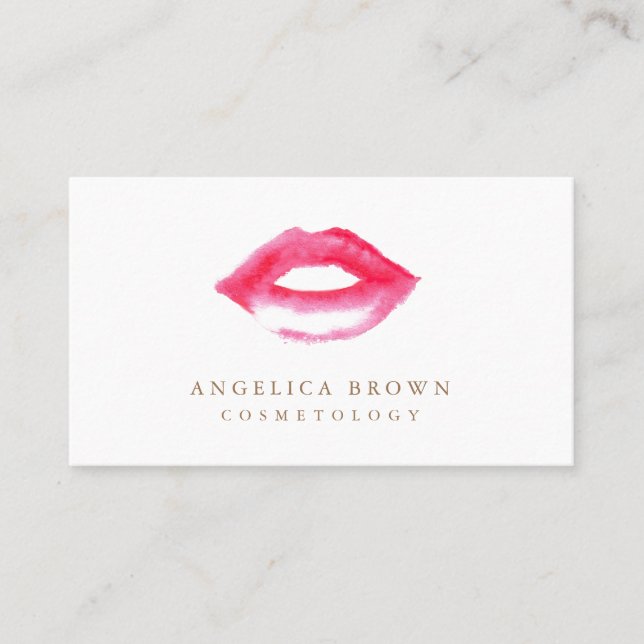 Tarjeta de visita de la cosmetología del lápiz (Anverso)