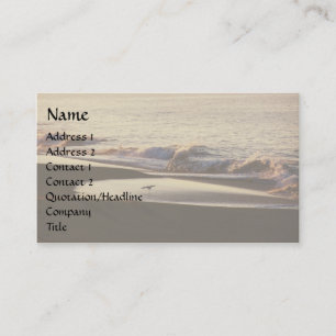 Tarjeta de visita de la costa de la ola oceánica