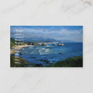 Tarjeta de visita de la costa de Oregon