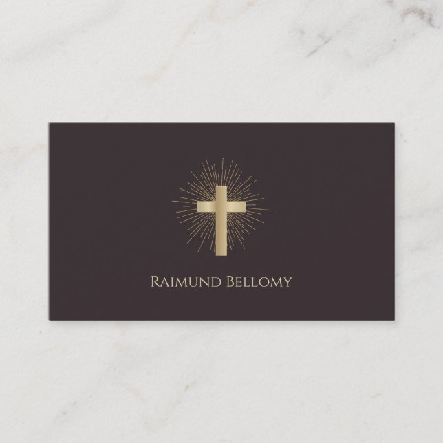 Tarjeta de visita de la Cruz de Oro Santa (Anverso)