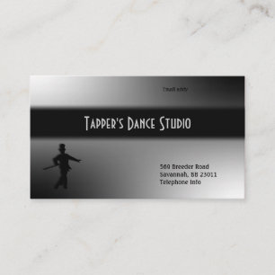 Tarjeta de visita de la danza de golpecito - plata