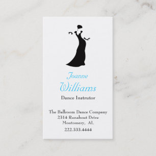Tarjeta de visita de la danza de salón de baile