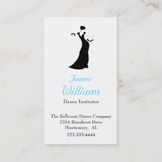 Tarjeta de visita de la danza de salón de baile