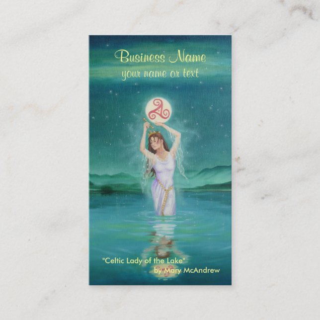 Tarjeta de visita de la diosa/señora céltica del (Anverso)