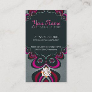 Tarjeta de visita de la diva de la diosa de Pinkz