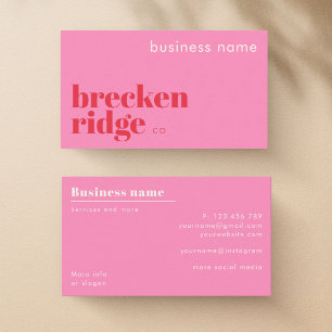 Tarjeta de visita de la empresa de Breckenridge Co