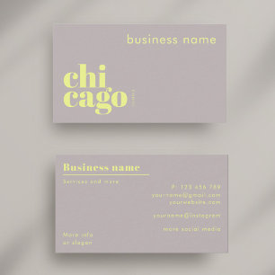 Tarjeta de visita de la empresa de Chicago Illinoi