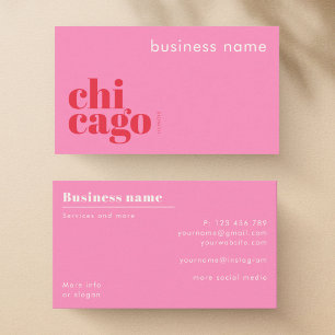 Tarjeta de visita de la empresa de Chicago Illinoi
