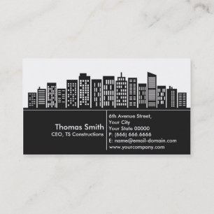 Tarjeta de visita de la empresa de la construcció