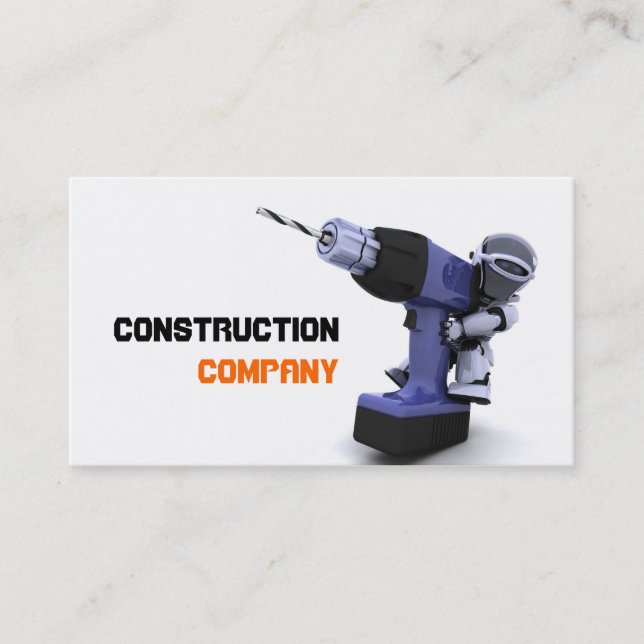 Tarjeta de visita de la empresa de la construcción (Anverso)