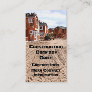 Tarjeta de visita de la empresa de la construcción