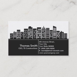 Tarjeta de visita de la empresa de la construcción