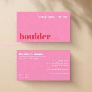 Tarjeta de visita de la empresa de la tienda Bould