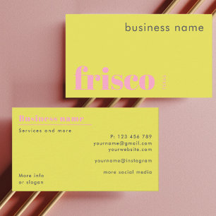 Tarjeta de visita de la empresa de la tienda Frisc