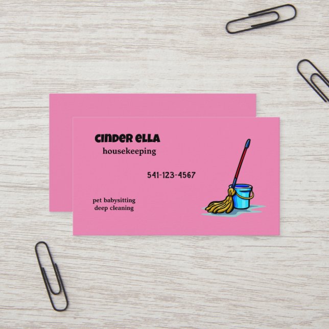 Tarjeta de visita de la empresa doméstica (Anverso/Reverso In Situ)