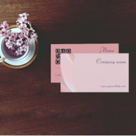 Tarjeta de visita de la enfermera de coral pálido