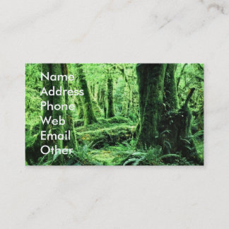 Tarjeta de visita de la escena del bosque
