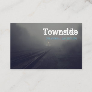 Tarjeta de visita de la escena del tren de investi