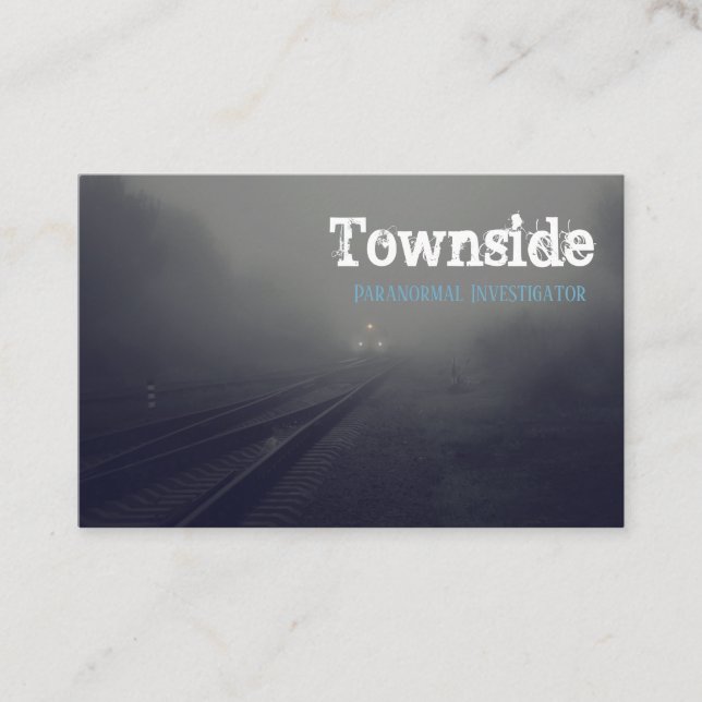 Tarjeta de visita de la escena del tren de investi (Anverso)