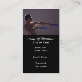 Tarjeta de visita de la escuela de artes marciales