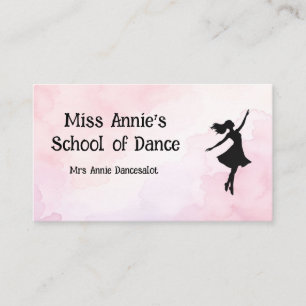 Tarjeta de visita de la Escuela de Baile