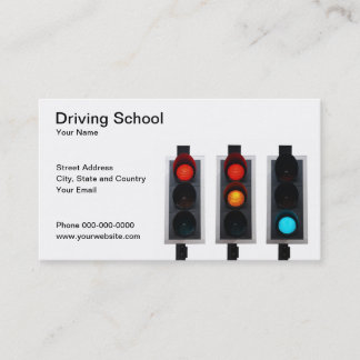 Tarjeta de visita de la escuela de conducción
