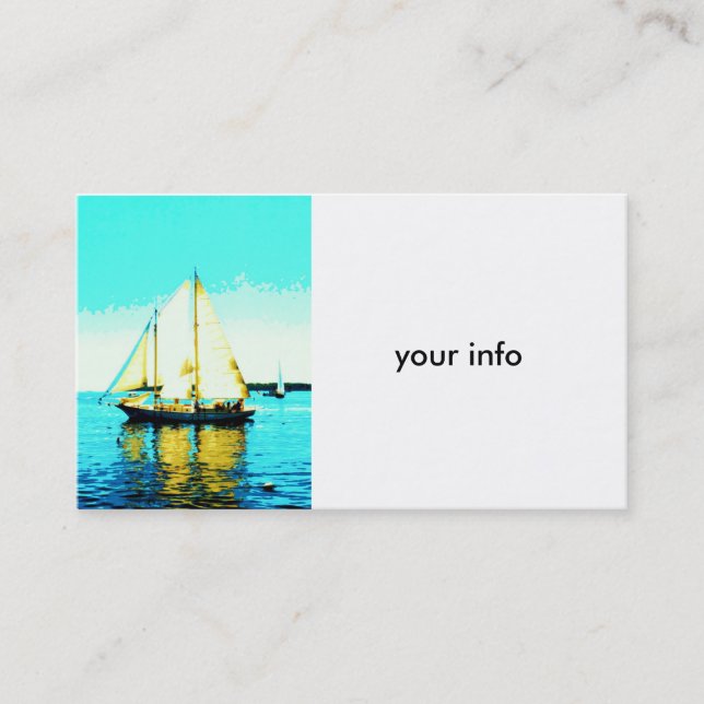 tarjeta de visita de la escuela de vela (Anverso)