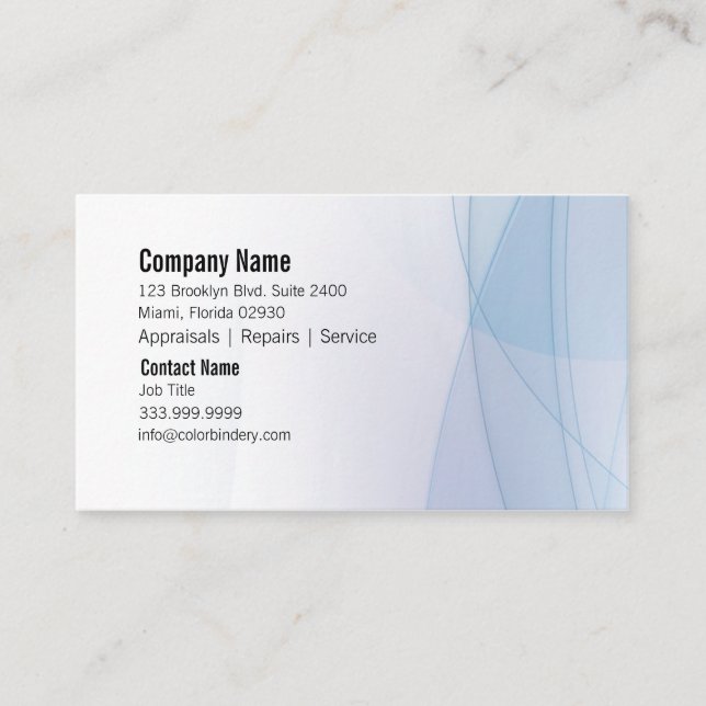 Tarjeta de visita de la esencia de la onda (Anverso)