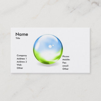 Tarjeta de visita de la esfera