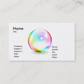 Tarjeta de visita de la esfera