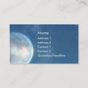 Tarjeta de visita de la fantasía de la luna azul