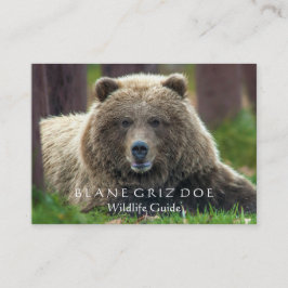 Tarjeta de visita de la fauna del oso y del coyote