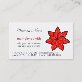 Tarjeta de visita de la flor