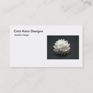 Tarjeta de visita de la flor blanca