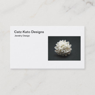 Tarjeta de visita de la flor blanca